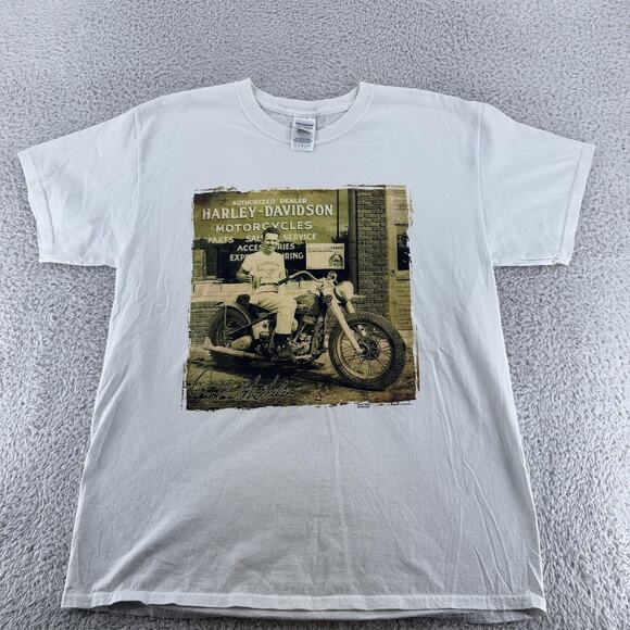 Harley-Davidson Shirt Mens Large Vintage Motorcycle Dealer Graphic Tee 9 - Picture 2 of 7